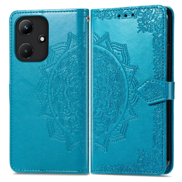 For Infinix Hot 30i Mandala Flower Embossed Leather Phone Case