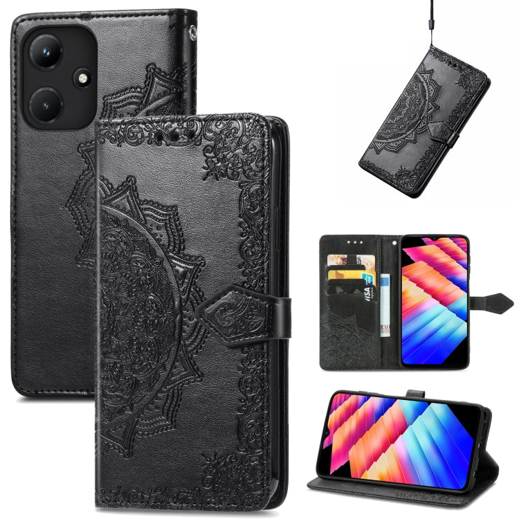 For Infinix Hot 30i Mandala Flower Embossed Leather Phone Case