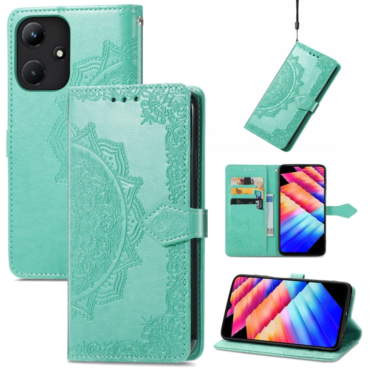 For Infinix Hot 30i Mandala Flower Embossed Leather Phone Case