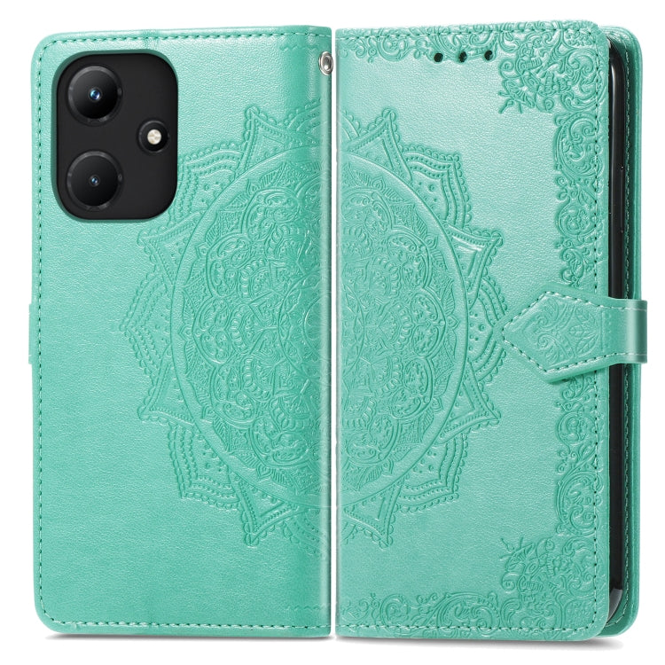 For Infinix Hot 30i Mandala Flower Embossed Leather Phone Case