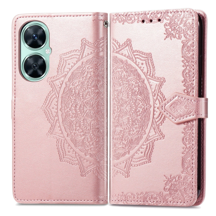 For Huawei Enjoy 60 Pro / nova 11i Mandala Flower Embossed Leather Phone Case