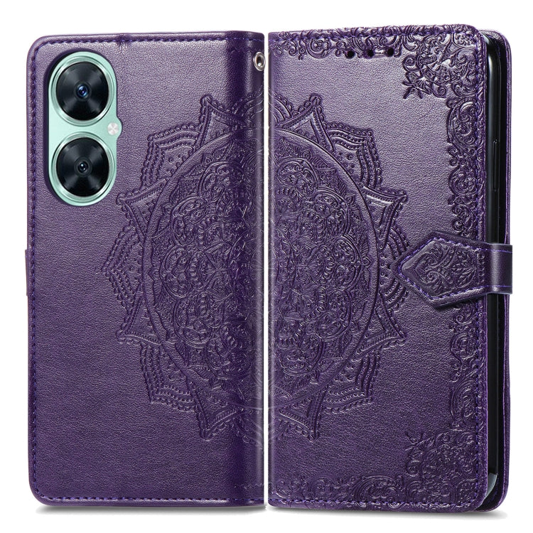 For Huawei Enjoy 60 Pro / nova 11i Mandala Flower Embossed Leather Phone Case