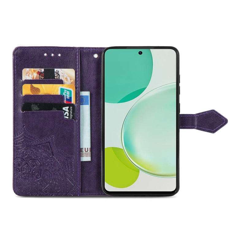 For Huawei Enjoy 60 Pro / nova 11i Mandala Flower Embossed Leather Phone Case