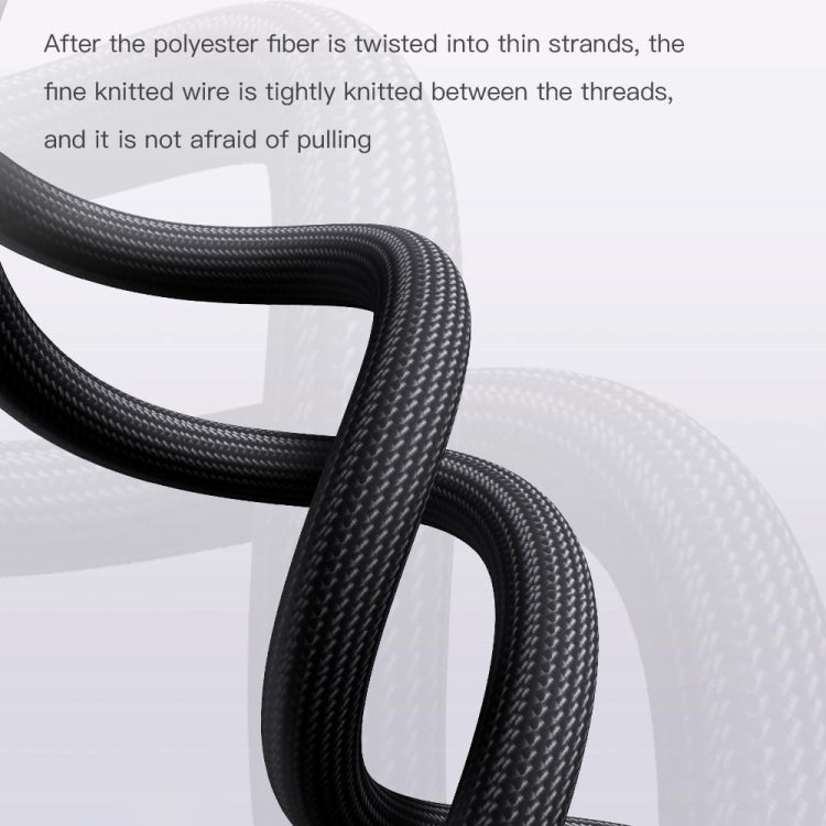 TOTU CB-8-T 100W USB to USB-C/Type-C Transparent Braided Data Cable, Length: 1.5m