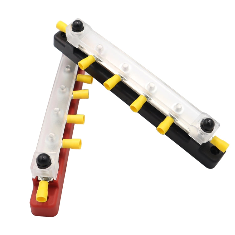 CP-3125 1 Pair RV Yacht 150A High Current Single-row 4-way Busbar with 12pcs Terminals