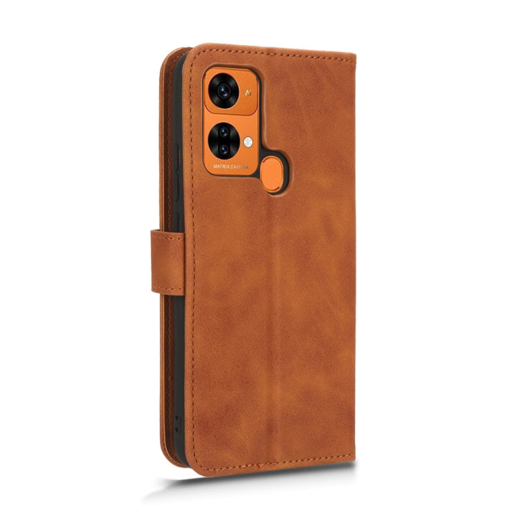 For Oukitel C33 Skin Feel Magnetic Flip Leather Phone Case
