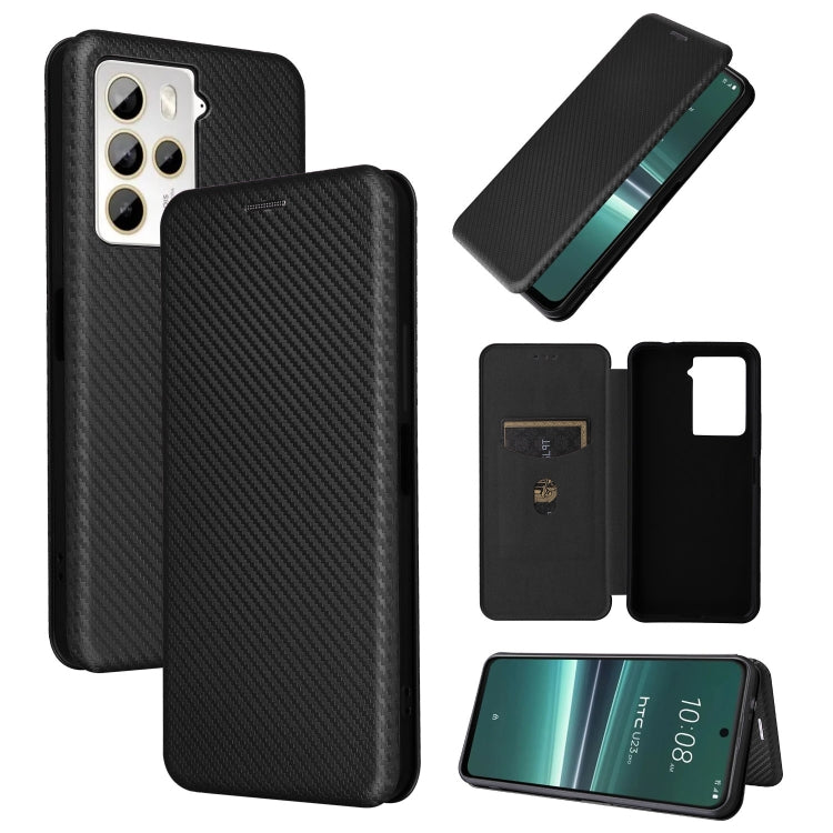 For HTC U23 Pro Carbon Fiber Texture Flip Leather Phone Case