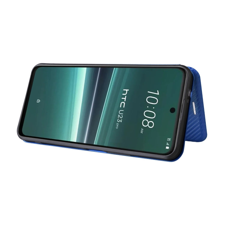 For HTC U23 Pro Carbon Fiber Texture Flip Leather Phone Case