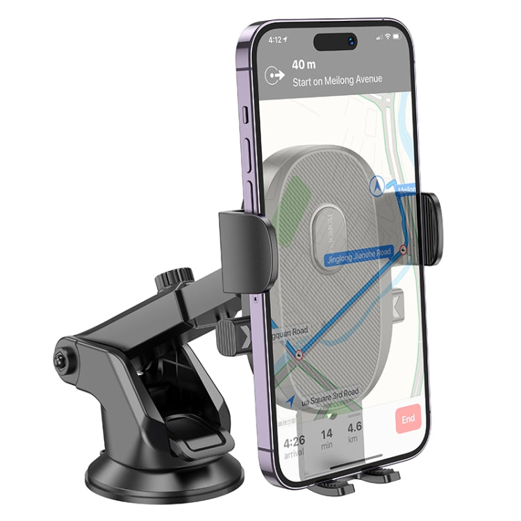 Borofone BH93 Grand One-button Center Console Car Holder(Black)