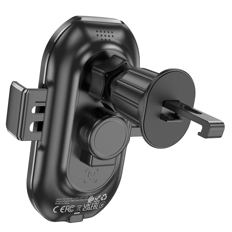 Borofone BH205 Rusher Infrared Wireless Fast Charging Air Outlet Car Holder(Black)