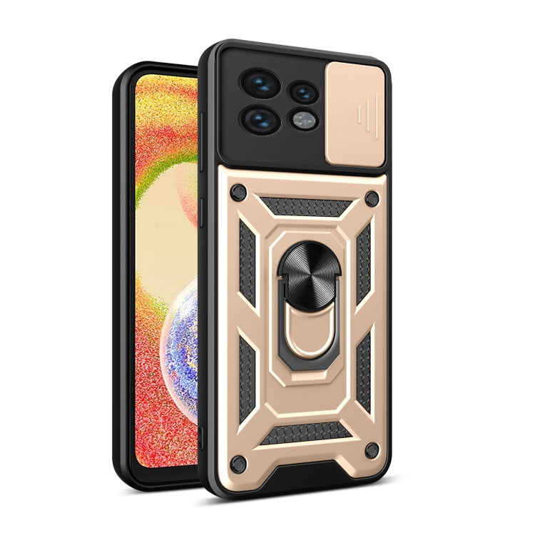 For Motorola Edge 40 Pro Sliding Camera Cover Design TPU Hybrid PC Phone Case