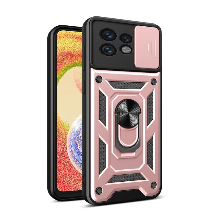 For Motorola Edge 40 Pro Sliding Camera Cover Design TPU Hybrid PC Phone Case