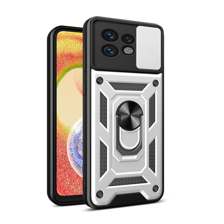 For Motorola Edge 40 Pro Sliding Camera Cover Design TPU Hybrid PC Phone Case