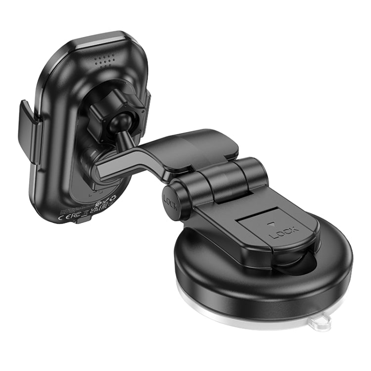 Borofone BH206 Rusher Infrared Wireless Fast Charging Center Console Car Holder(Black)