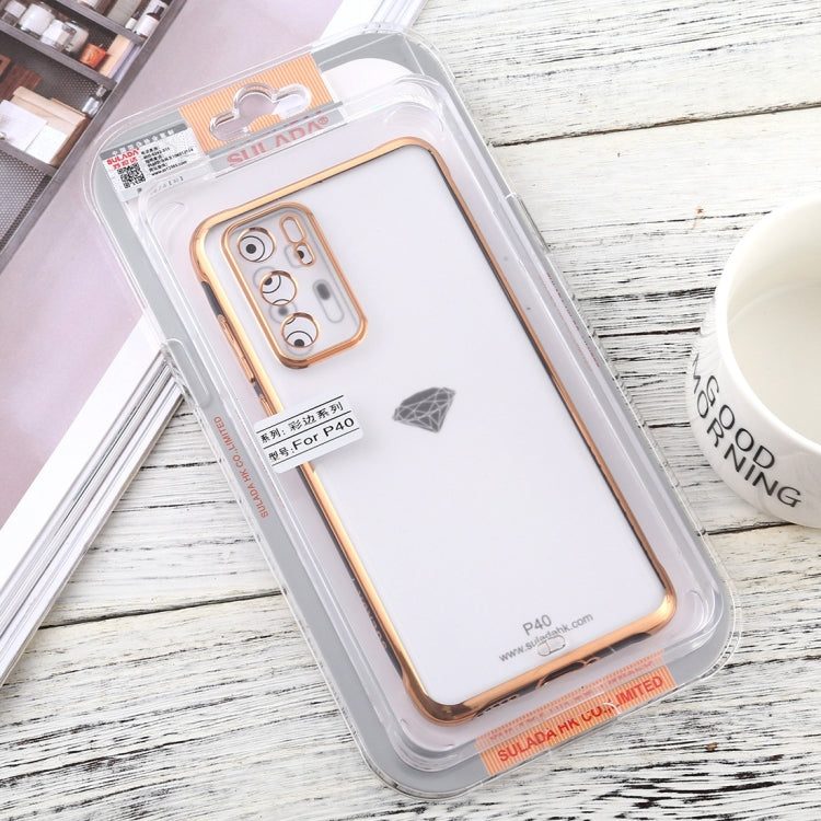 For Huawei P40 SULADA Colorful Edge Series Shockproof TPU + Electroplated Edge Protective Case
