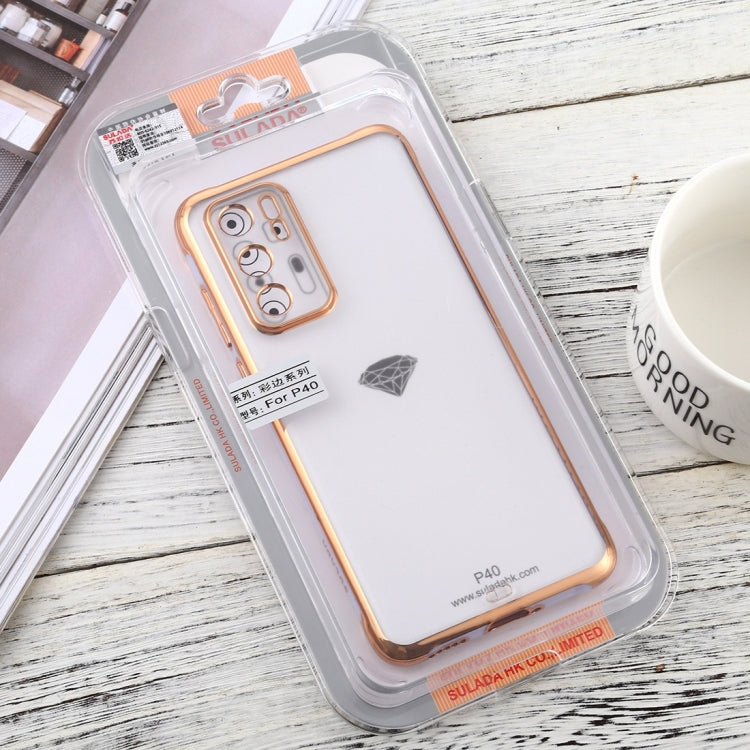For Huawei P40 SULADA Colorful Edge Series Shockproof TPU + Electroplated Edge Protective Case