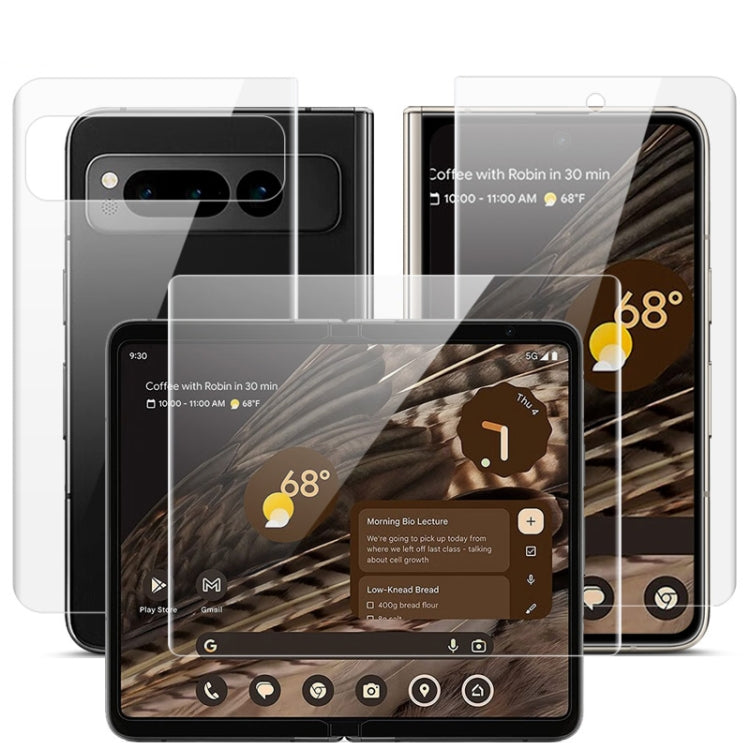 For Google Pixel Fold imak Full Screen Hydrogel Film Outer Screen + Back + Inner Screen Protector Set