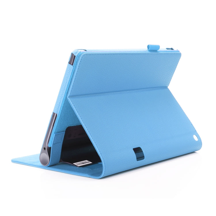 For Lenovo YOGA Tab3 Plus 10 TB-X703F / Pro 10 TB-X90F Frosted Litchi Texture PU Horizontal Flip Leather Case with Holder & Card Slots & Hand Strap