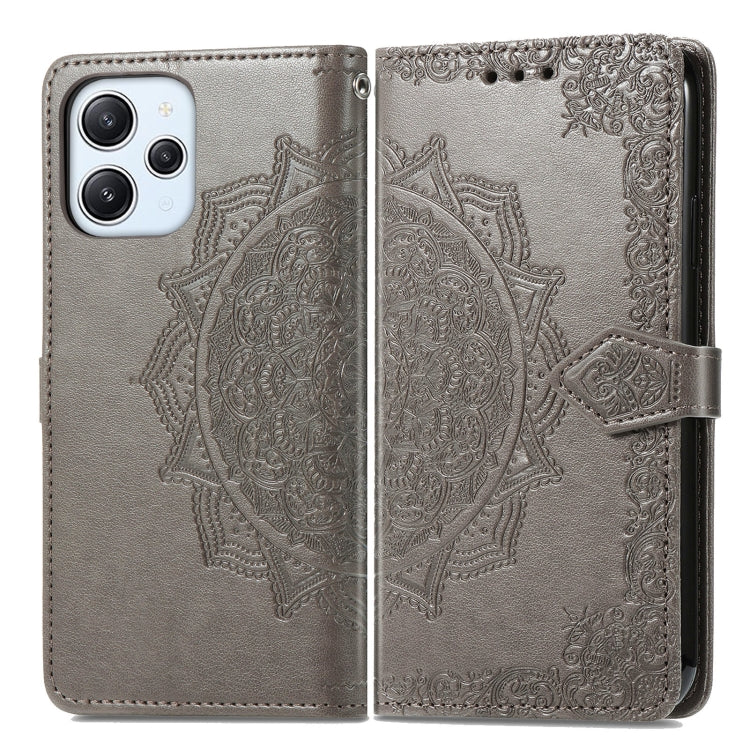 For Xiaomi Redmi 12 Mandala Flower Embossed Leather Phone Case