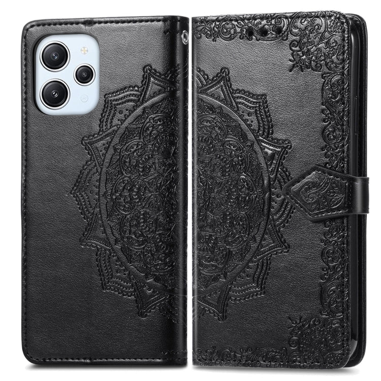 For Xiaomi Redmi 12 Mandala Flower Embossed Leather Phone Case