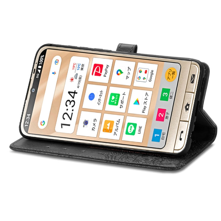 For Sharp Simple Sumaho 6 Mandala Flower Embossed Leather Phone Case