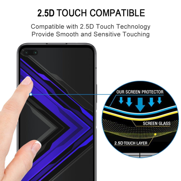 For Huawei Honor Play4 Pro Full Glue Full Screen Tempered Glass Film(Black)