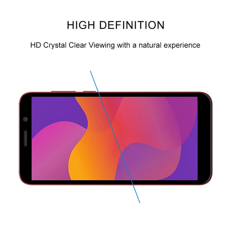 For Huawei Honor 9S Full Glue Full Screen Tempered Glass Film(Black)