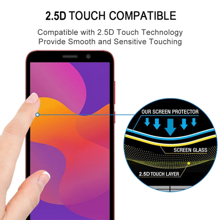 For Huawei Honor 9S Full Glue Full Screen Tempered Glass Film(Black)