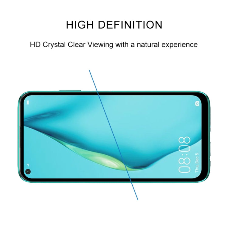 For Huawei Nova 7i Full Glue Full Screen Tempered Glass Film(Black)