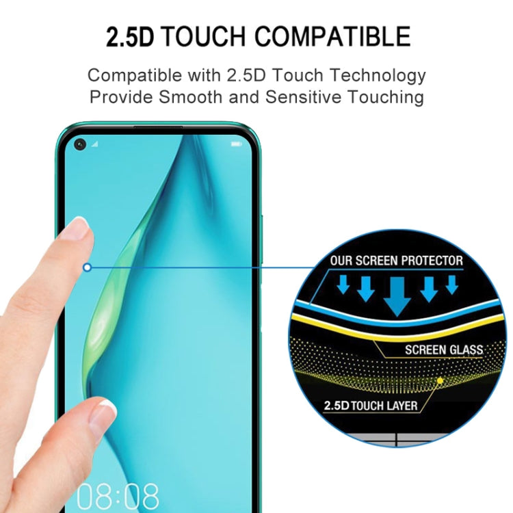 For Huawei Nova 7i Full Glue Full Screen Tempered Glass Film(Black)