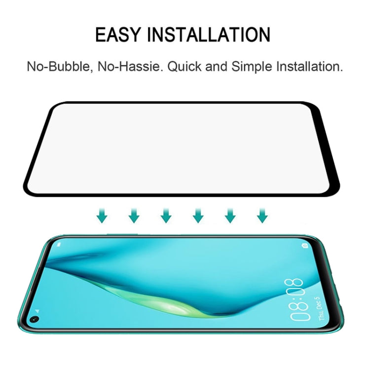 For Huawei Nova 7i Full Glue Full Screen Tempered Glass Film(Black)