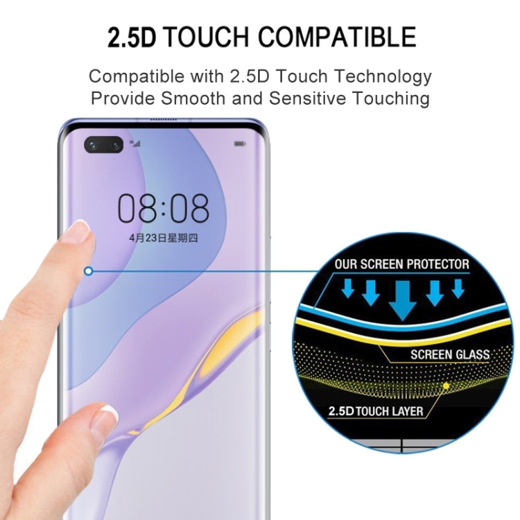 For Huawei Nova 7 Pro Full Glue Full Screen Tempered Glass Film(Black)