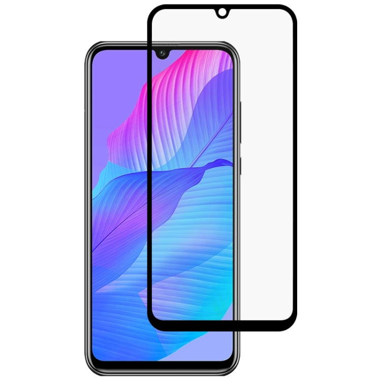 For Huawei Y8p Full Glue Full Screen Tempered Glass Film(Black)