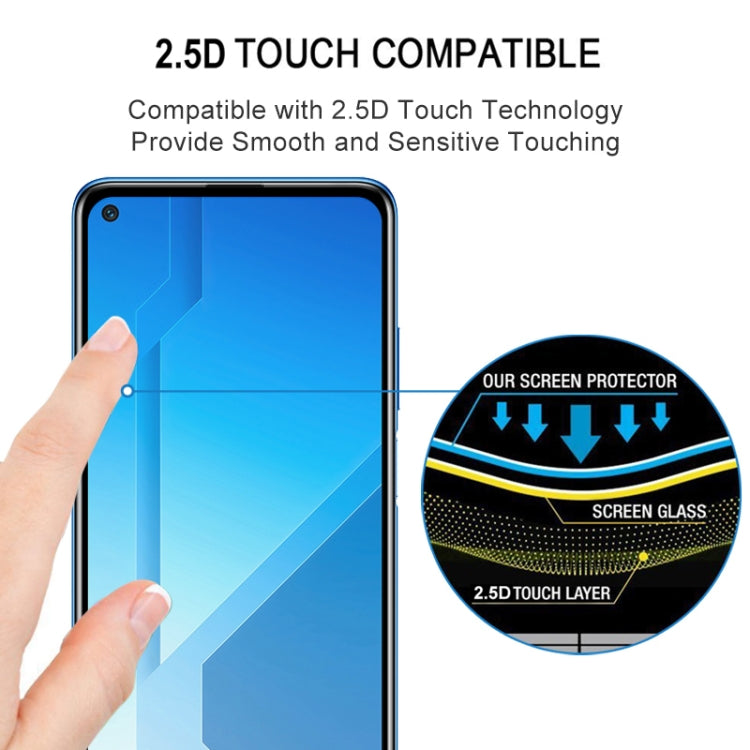For Huawei Honor Play4 Full Glue Full Screen Tempered Glass Film(Black)