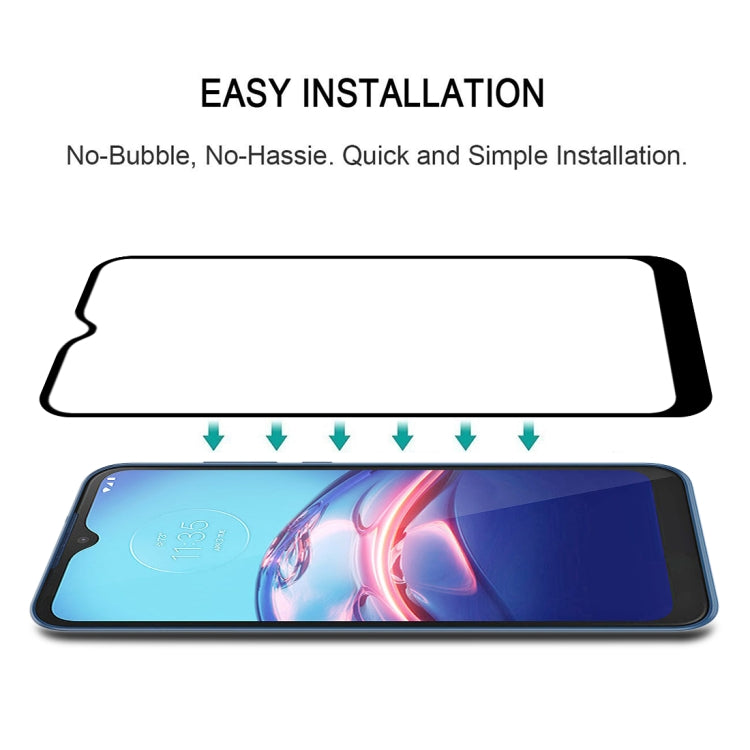 For Motorola Moto E (2020) Full Glue Full Screen Tempered Glass Film(Black)