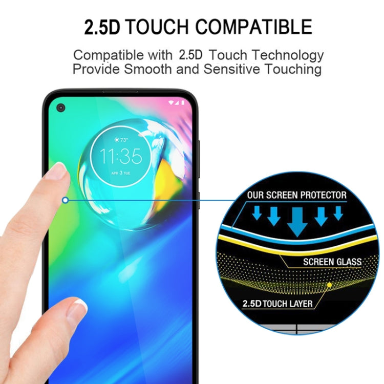 For Motorola Moto G Power Full Glue Full Screen Tempered Glass Film(Black)