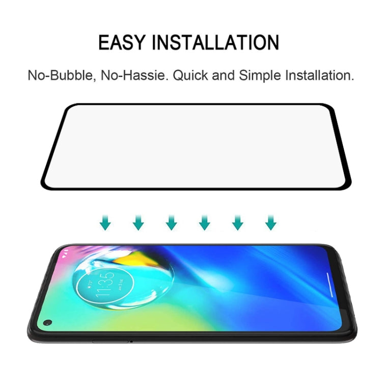 For Motorola Moto G Power Full Glue Full Screen Tempered Glass Film(Black)