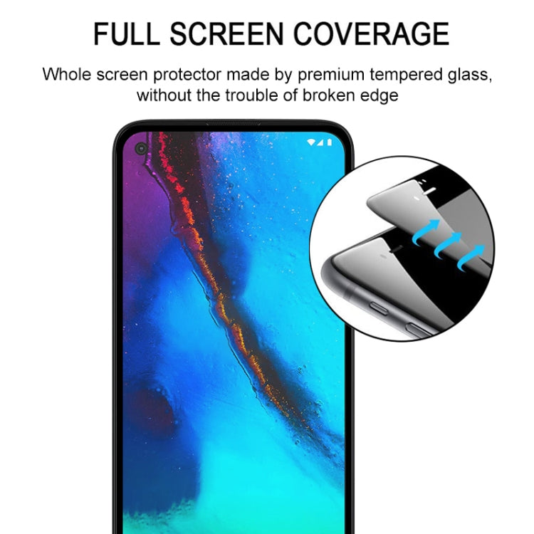 For Motorola Moto G Pro Full Glue Full Screen Tempered Glass Film(Black)