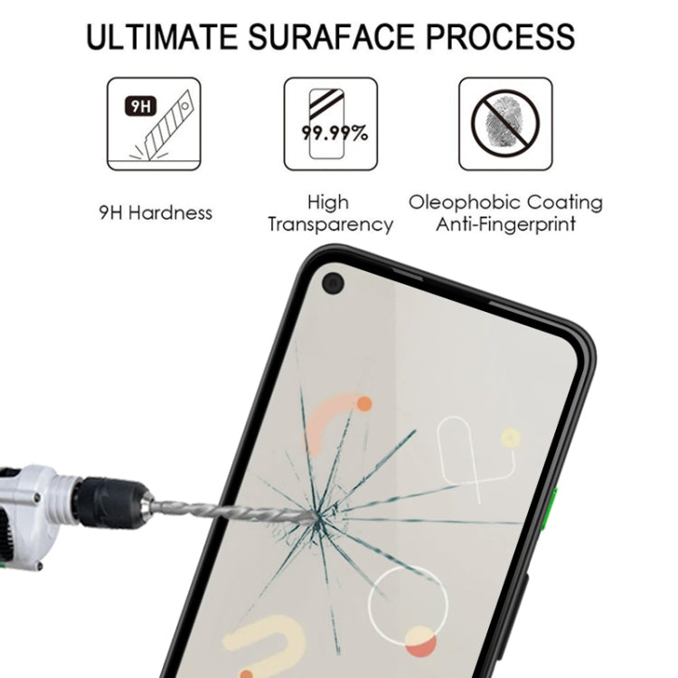 For Google Pixel 4a Full Glue Full Screen Tempered Glass Film(Black)