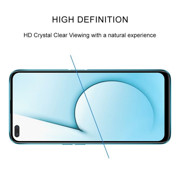 For OPPO Realme X50 Full Glue Full Screen Tempered Glass Film(Black)