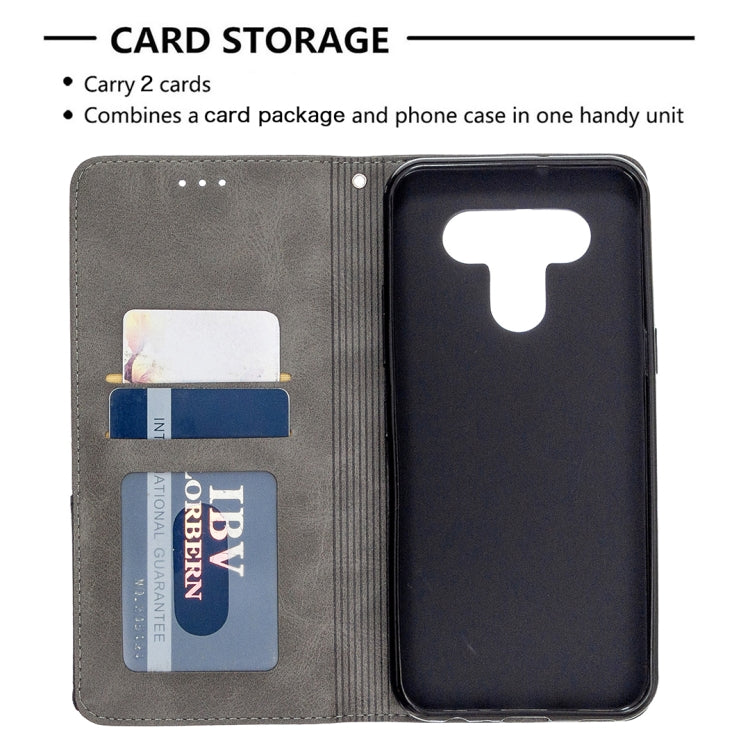 For LG K51 Rhombus Texture Horizontal Flip Magnetic Leather Case with Holder & Card Slots & Wallet