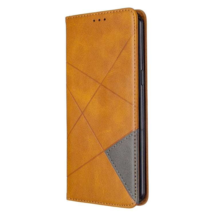 For LG K51 Rhombus Texture Horizontal Flip Magnetic Leather Case with Holder & Card Slots & Wallet