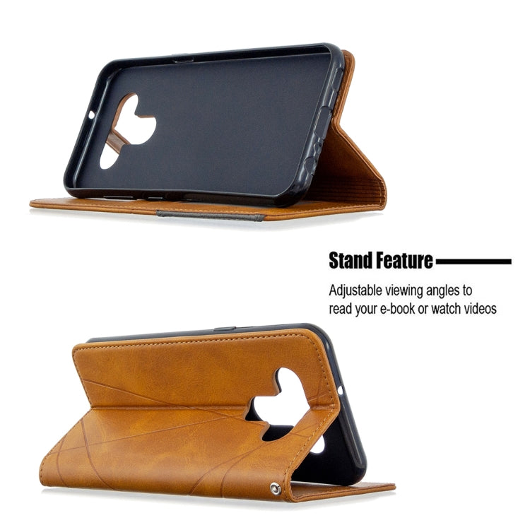 For LG K51 Rhombus Texture Horizontal Flip Magnetic Leather Case with Holder & Card Slots & Wallet