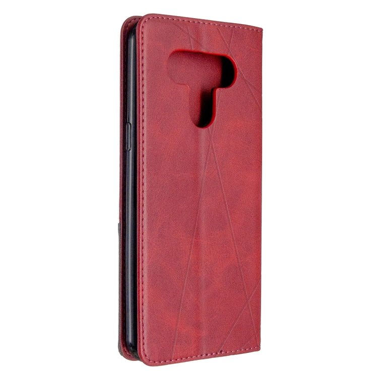 For LG K51 Rhombus Texture Horizontal Flip Magnetic Leather Case with Holder & Card Slots & Wallet