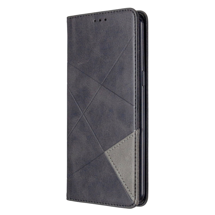 For LG K51 Rhombus Texture Horizontal Flip Magnetic Leather Case with Holder & Card Slots & Wallet