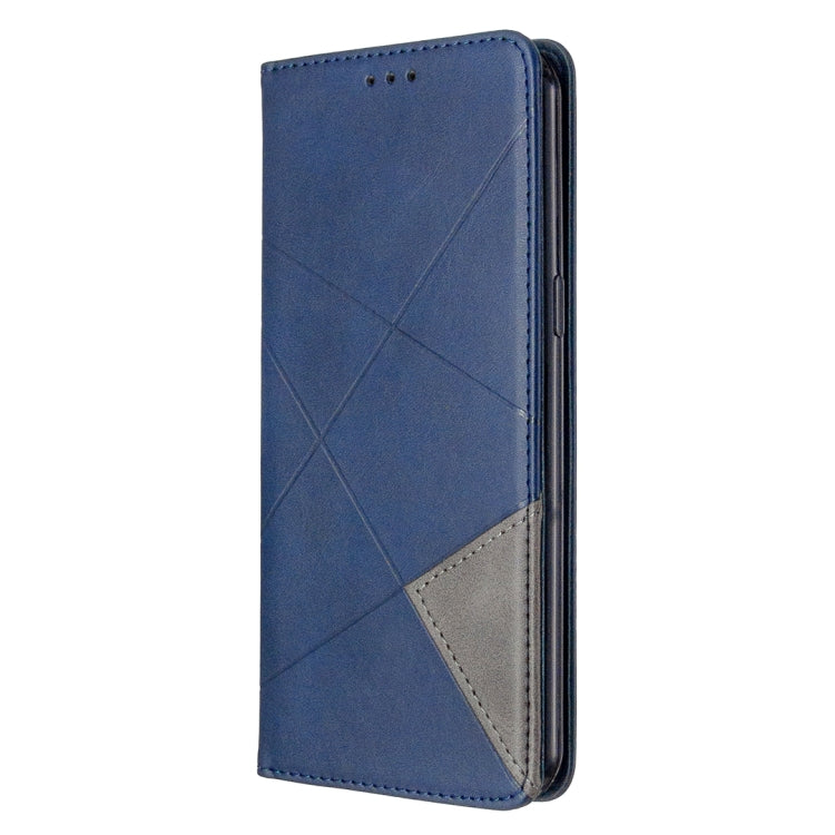 For LG K51 Rhombus Texture Horizontal Flip Magnetic Leather Case with Holder & Card Slots & Wallet