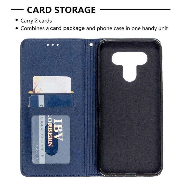 For LG K51 Rhombus Texture Horizontal Flip Magnetic Leather Case with Holder & Card Slots & Wallet