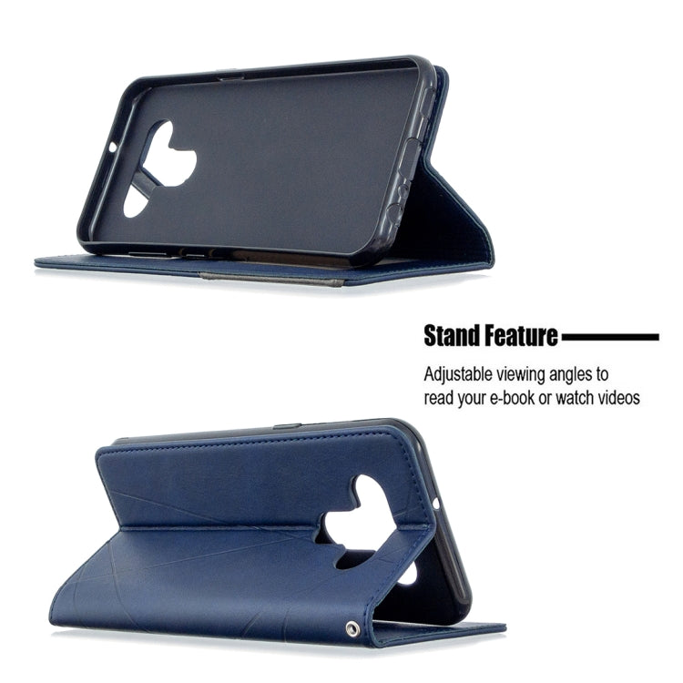 For LG K51 Rhombus Texture Horizontal Flip Magnetic Leather Case with Holder & Card Slots & Wallet