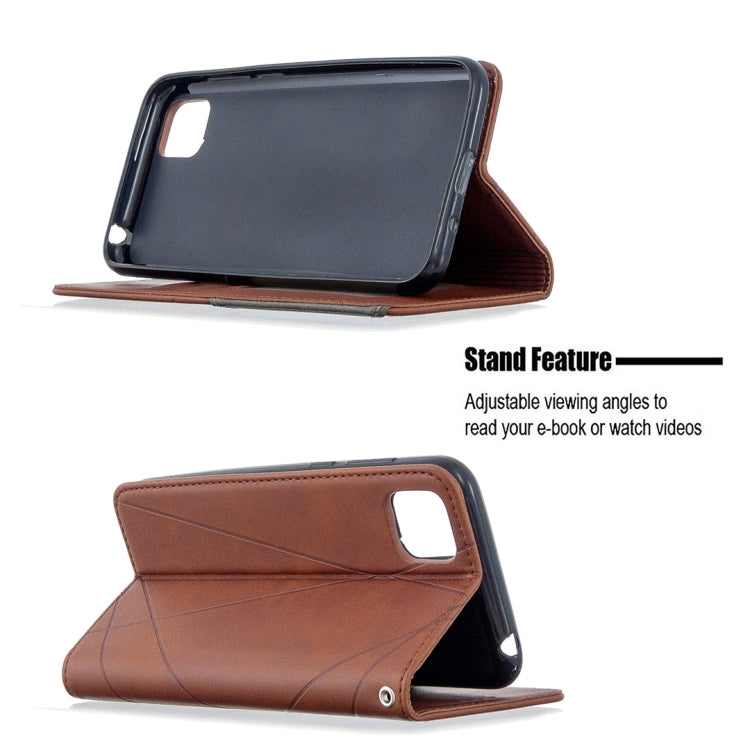 For Huawei Y5P / Honor 9S Rhombus Texture Horizontal Flip Magnetic Leather Case with Holder & Card Slots & Wallet