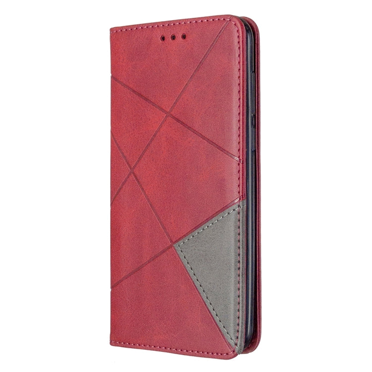 For Huawei Y5P / Honor 9S Rhombus Texture Horizontal Flip Magnetic Leather Case with Holder & Card Slots & Wallet